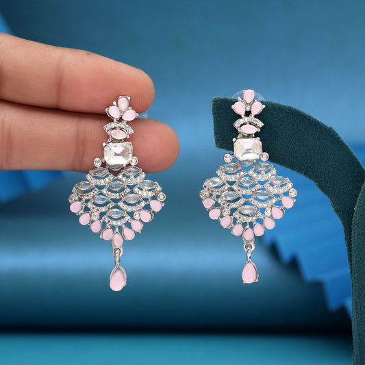 Pink Color Fashion Earrings - eindiawholesale.com