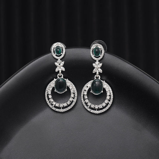 Green Color Fashion Earrings - eindiawholesale.com