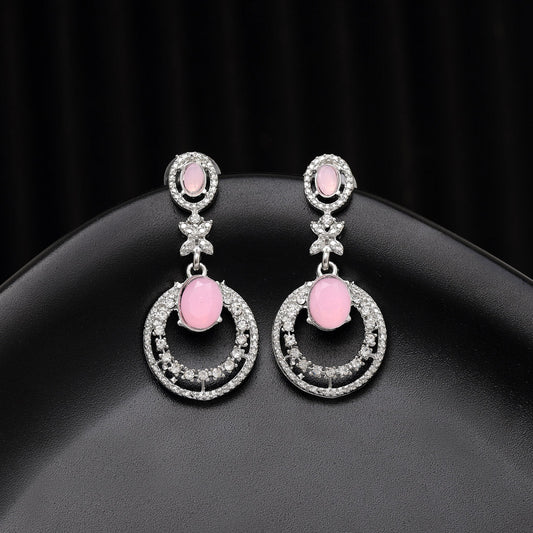 Pink Color Fashion Earrings - eindiawholesale.com