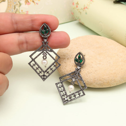 Nature Green Color Fashion Earrings - Preyans.com