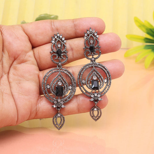 Midnight Black Color Fashion Earrings That Add Drama And Elegance Fast - Preyans.com