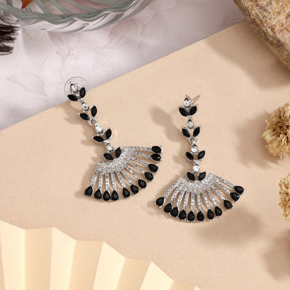 Sleek Black Color Fashion Earrings For Office And Everyday Versatility - Preyans.com