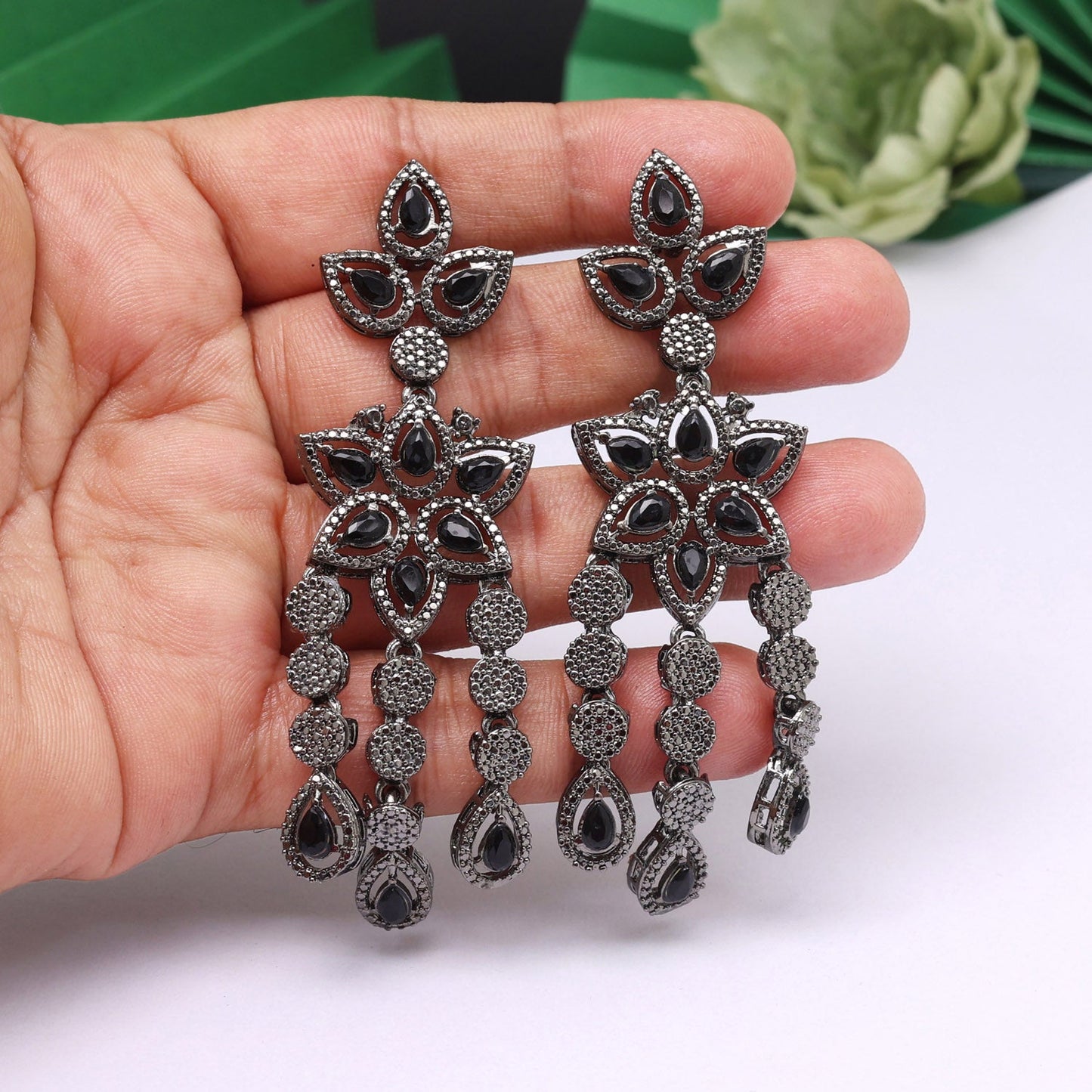Jet Black Color Fashion Earrings That Never Go Out Of Timeless Fashion - Preyans.com