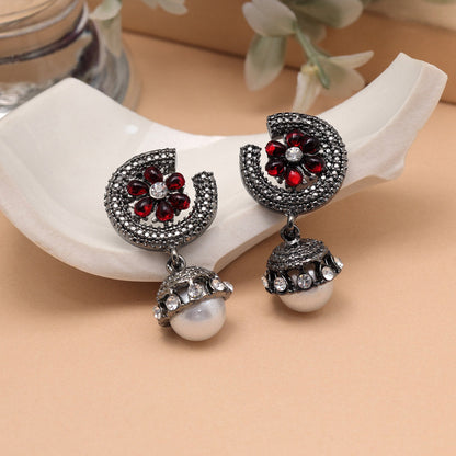 Orange Color Fashion Earrings In Bold Statement Style For Women - Preyans.com