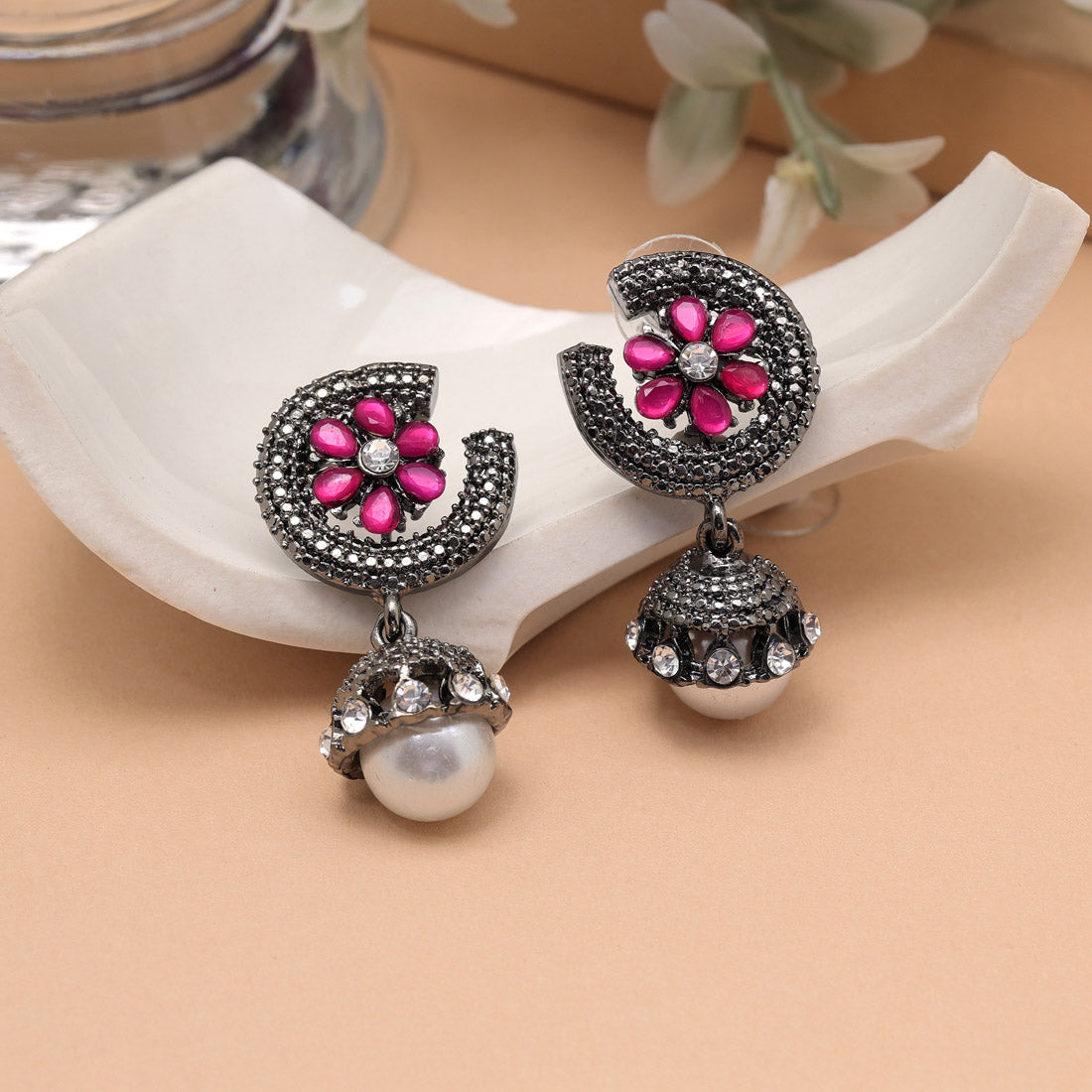Rani Color Fashion Earrings In Stylish Lightweight Festive Design - Preyans.com