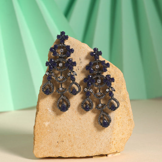 Blue Color Fashion Earrings For Ethnic Suits And Designer Sarees - Preyans.com