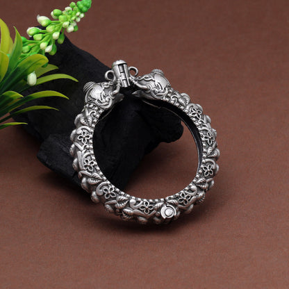 Silver Color Oxidised Bracelet (GSB336SLV) - preyans.com