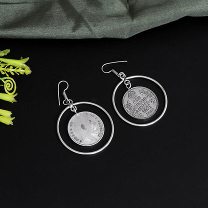 Silver Color Oxidised Earrings (GSE2216SLV) - preyans.com