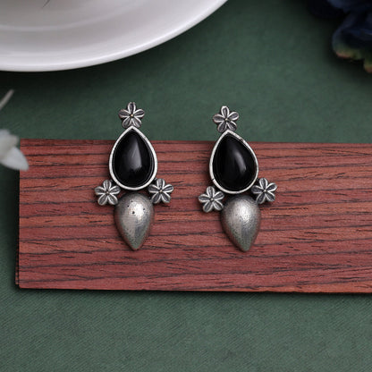 Black Color Oxidised Earrings (GSE2927BLK) - preyans.com