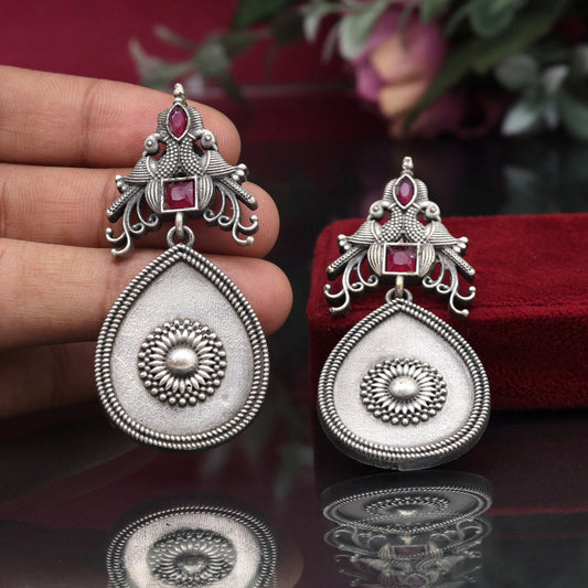 Rani Color Oxidised Earrings (GSE2938RNI) - preyans.com