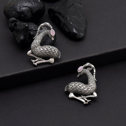 Pink Color Oxidised Earrings (GSE2953PNK) - preyans.com