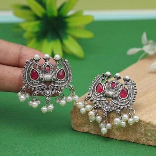 Rani Color Oxidised Earrings (GSE2962RNI) - preyans.com