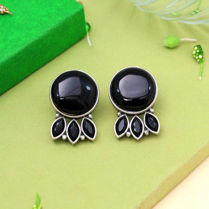 Black Color Oxidised Earrings (GSE2991BLK) - Preyans.com