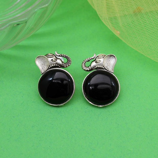 Black Color Oxidised Earrings (GSE2993BLK) - Preyans.com