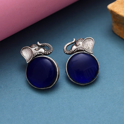 Blue Color Oxidised Earrings (GSE2993BLU) - Preyans.com