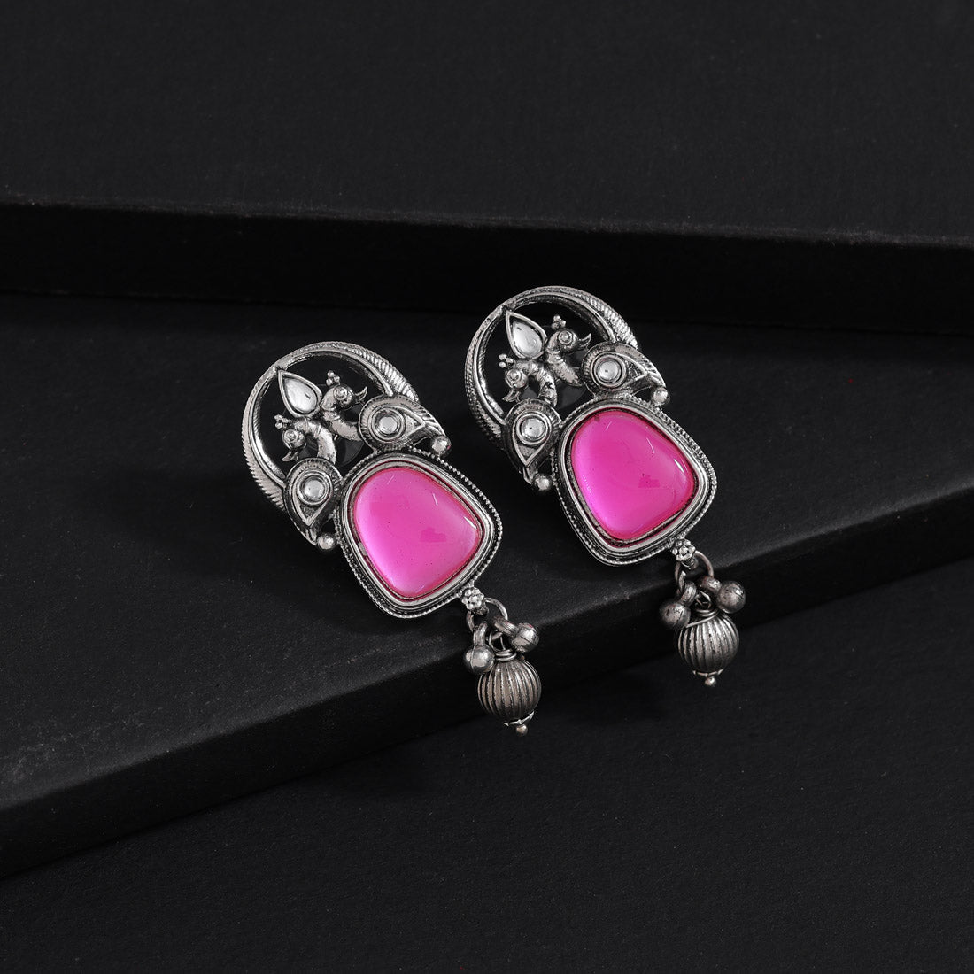 Rani Color Oxidised Earrings (GSE3081RNI) - Preyans.com