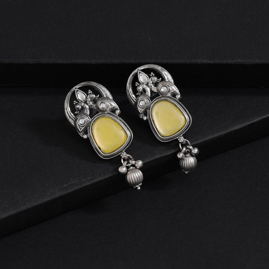 Yellow Color Oxidised Earrings (GSE3081YLW) - Preyans.com