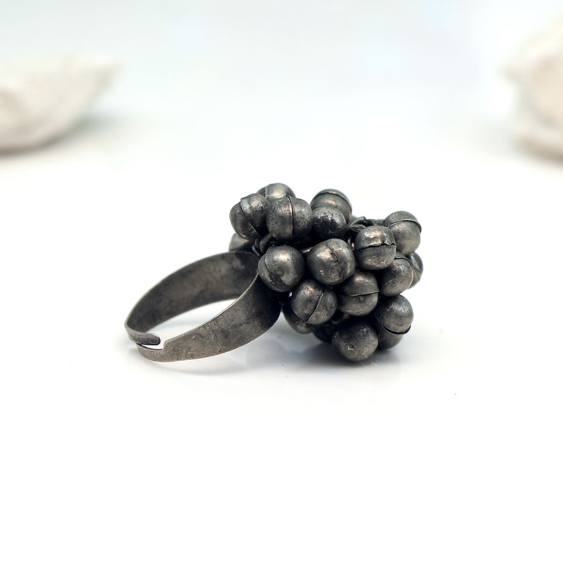 Silver Color Oxidised Ring (GSR483SLV) - preyans.com