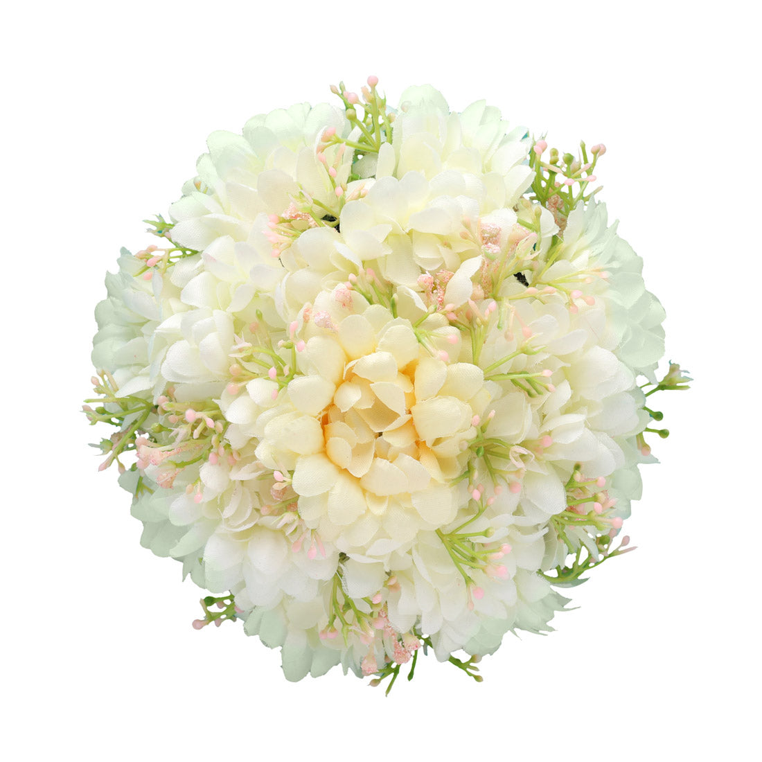 White Color Rose Flower Hair juda//Bun (HRP211WHT) - Preyans.com