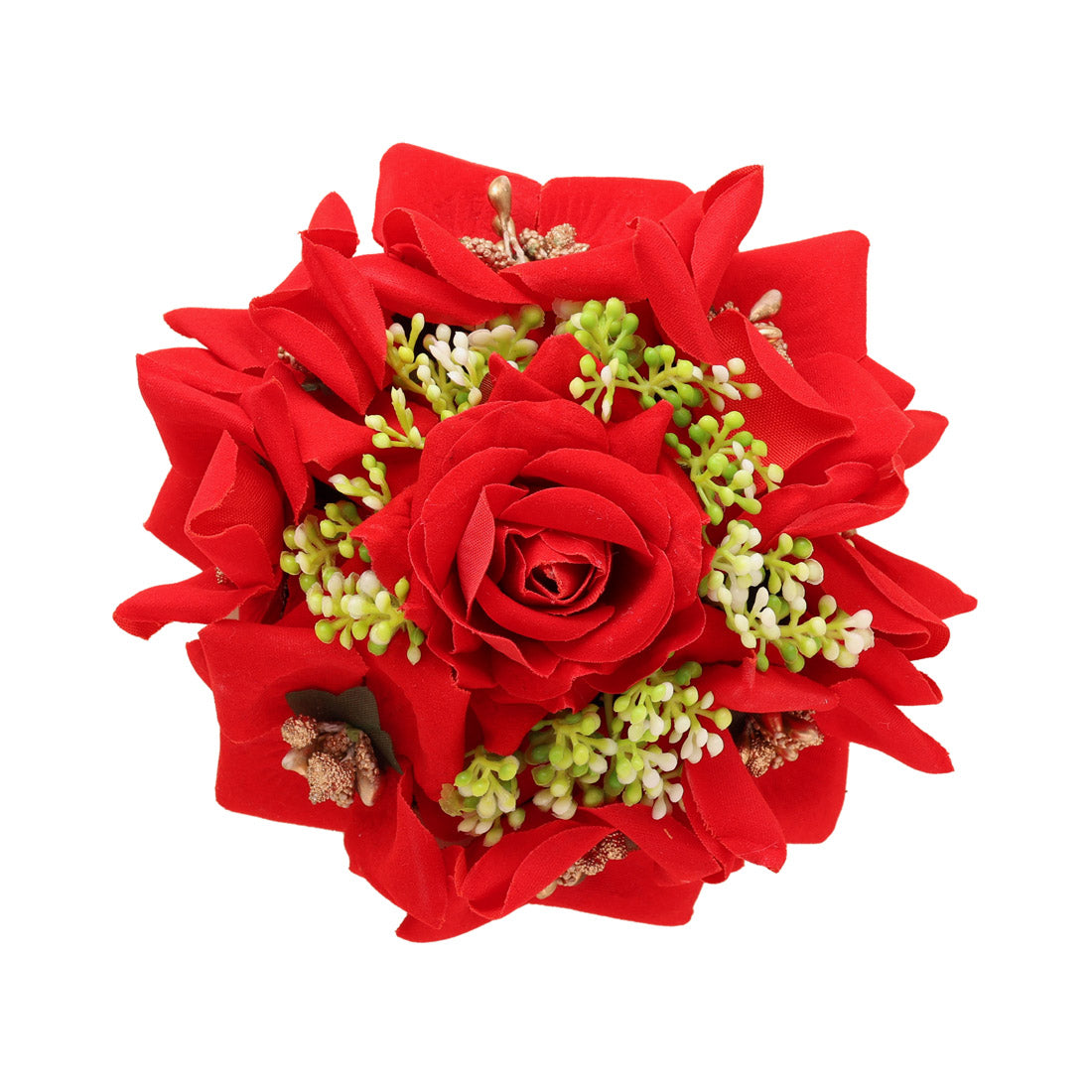 Red Color Rose Flower Hair juda//Bun (HRP214RED) - Preyans.com