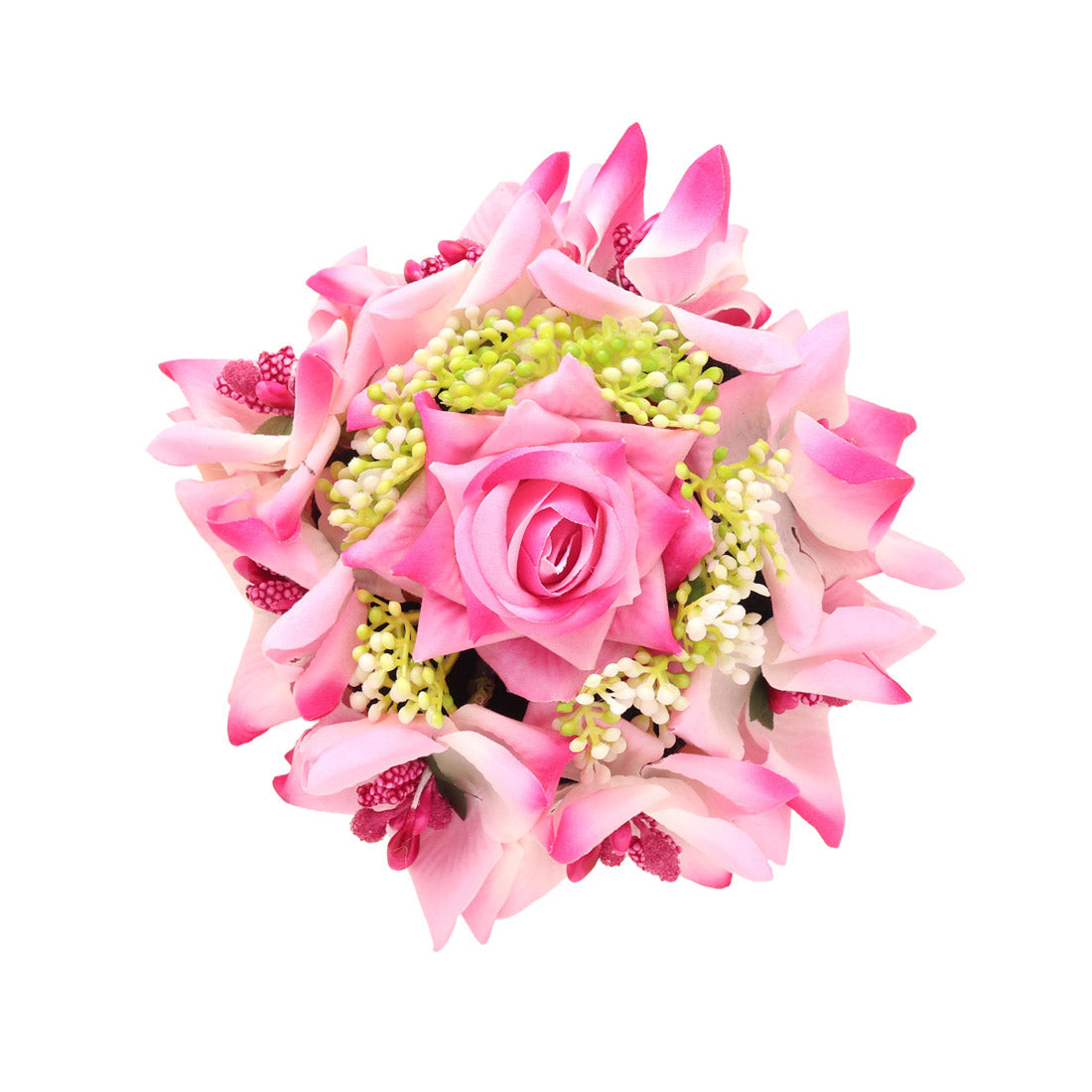 Pink Color Rose Flower Hair juda//Bun (HRP215PNK) - Preyans.com