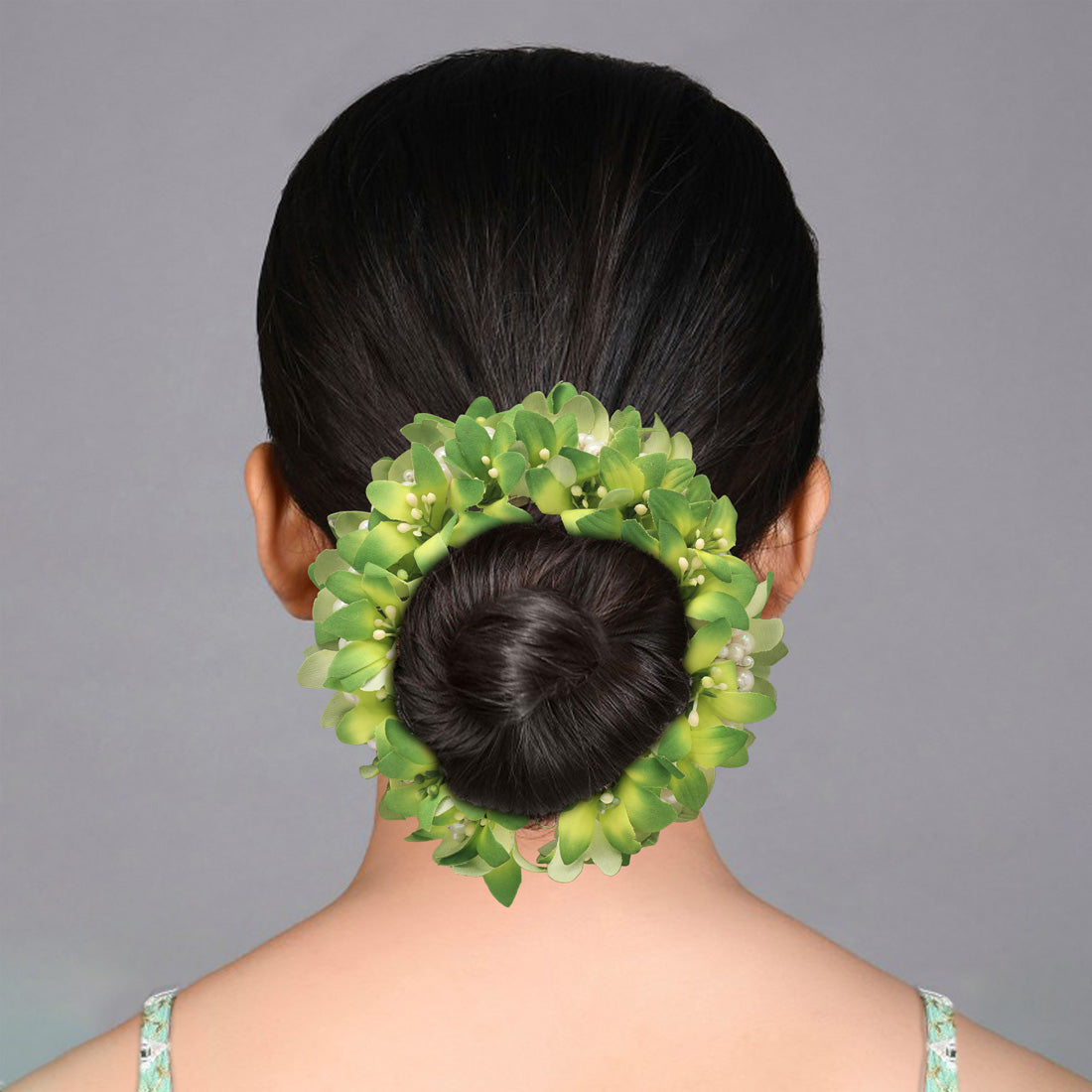 White Color Rose Flower Gajra For Women Hair Pin Styling - Preyans.com