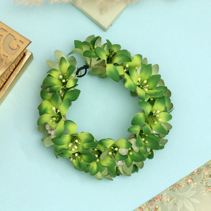 White Color Rose Flower Gajra For Women Hair Pin Styling - Preyans.com