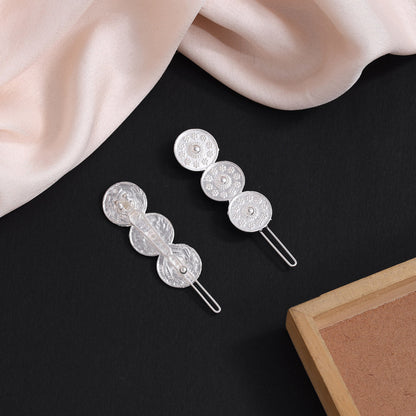 Silver Color 5 Pieces Hair Pin (HRPCMB238) - preyans.com