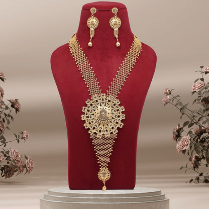 Gold Color Gold Plated Necklace Set (KBSN1175GLD) - preyans.com