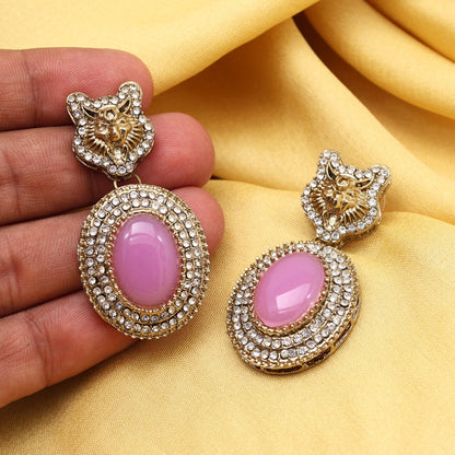 Light Purple Color Kundan Earrings (KDE990LPRP) - Preyans.com