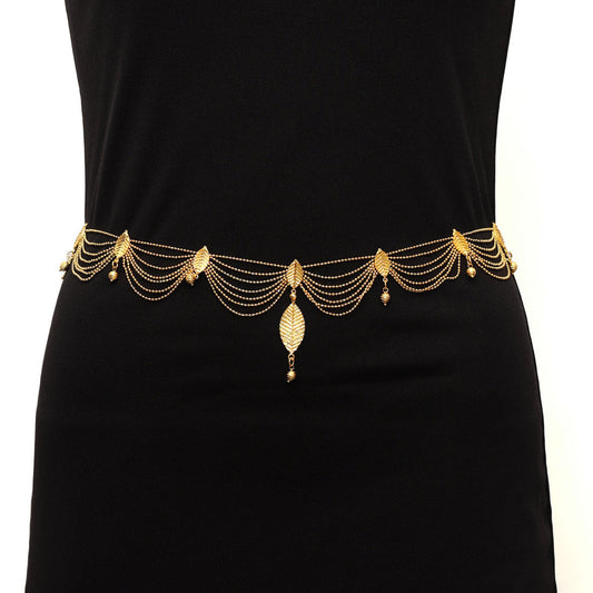 Gold Plated Kamarband Waist Belt For Women//Girls (KMBND465GLD) - preyans.com