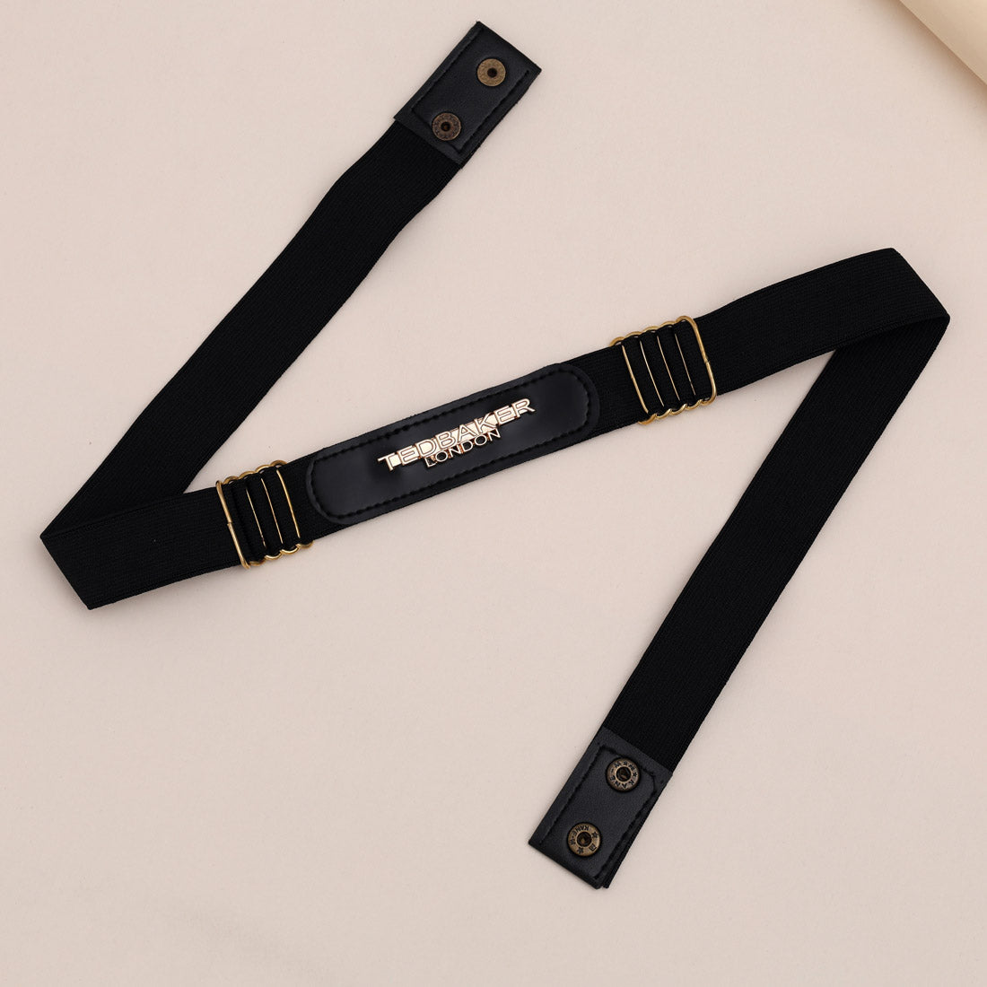 Gold & Black Color Kamarband Elastic Waist Belt For Women//Girls (KMBND491GLD) - preyans.com