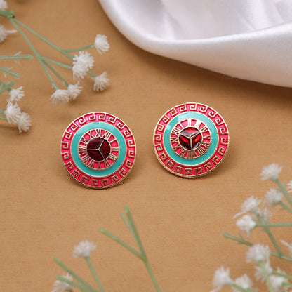 Rani Color Mint Meena Earrings (MNTE462RNI) - preyans.com