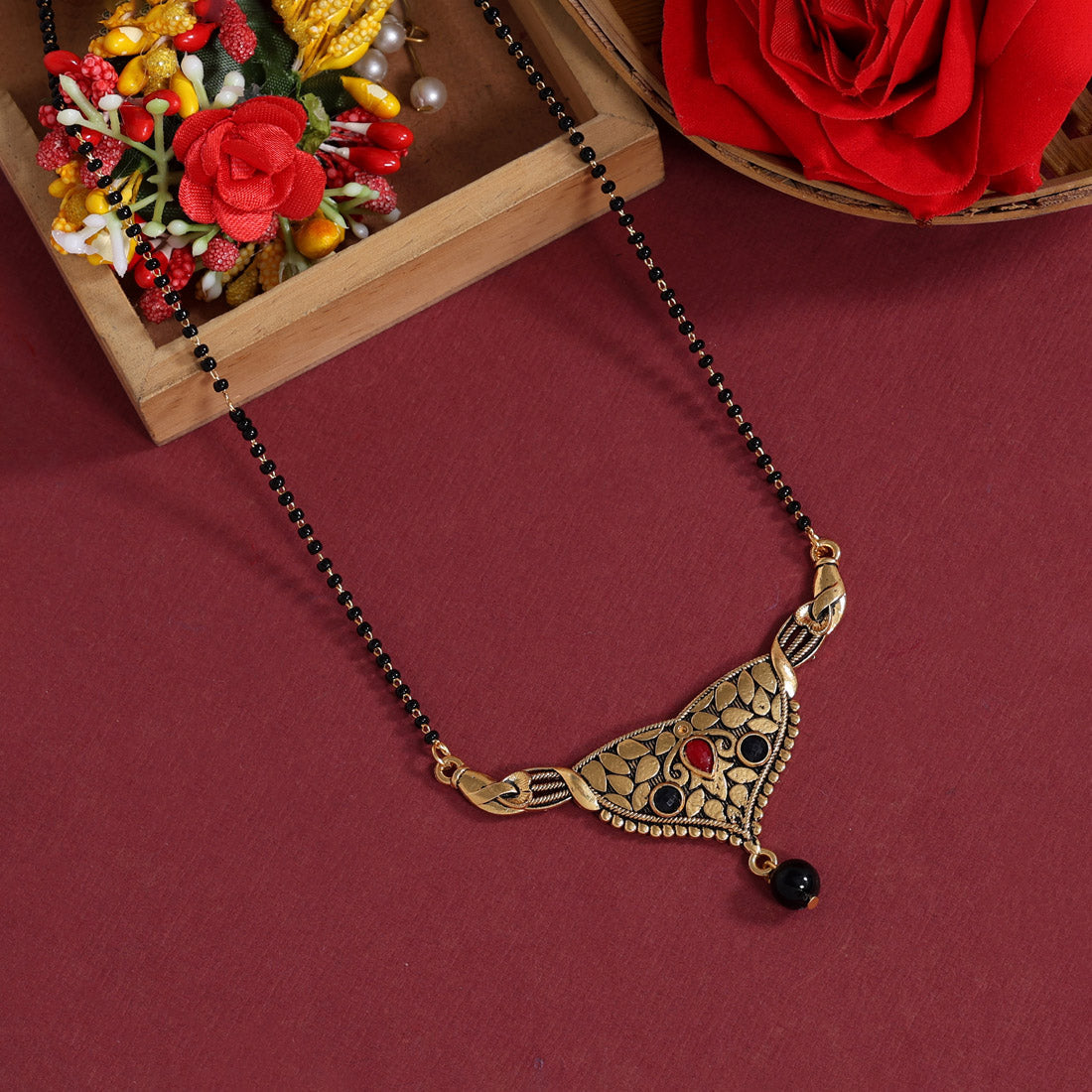 Black Color Mangalsutra (MS293BLK) - preyans.com