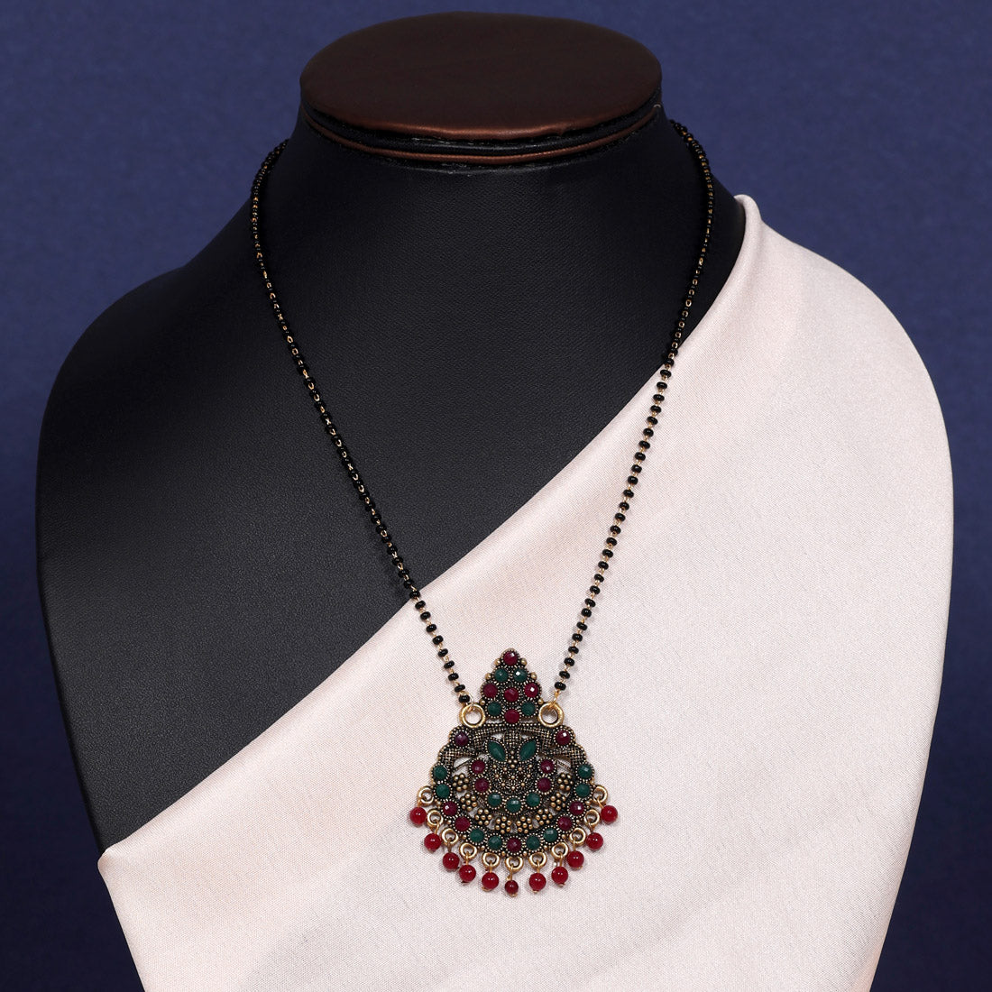 Maroon & Green Color Mangalsutra (MS295MG) - preyans.com