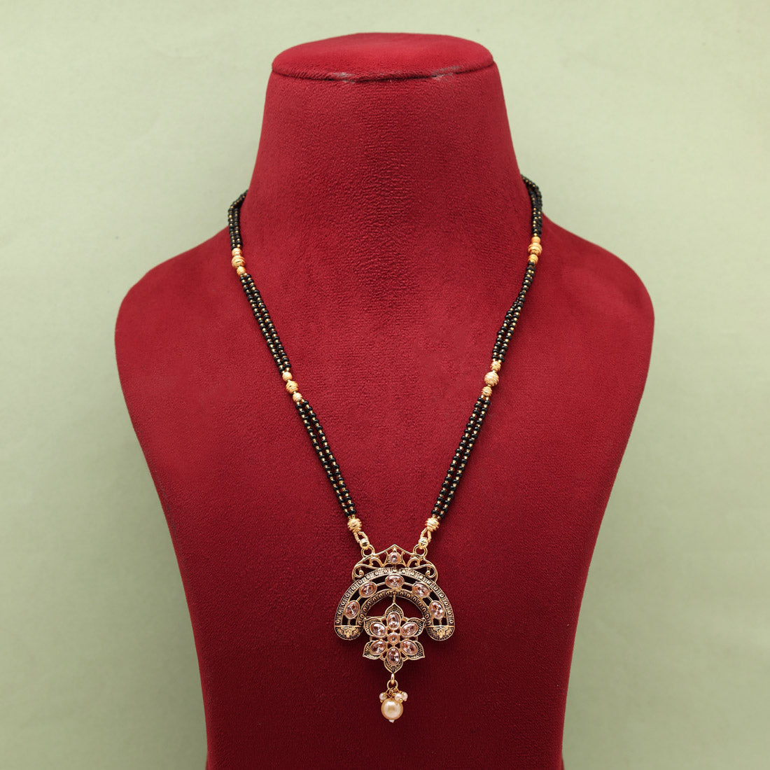 Gold Color Long Mangalsutra (MS311GLD) - preyans.com