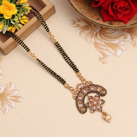 Gold Color Long Mangalsutra (MS311GLD) - preyans.com