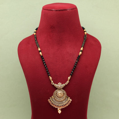 Gold Color Long Mangalsutra (MS314GLD) - preyans.com