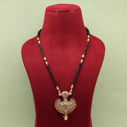 Gold Color Long Mangalsutra (MS320GLD) - preyans.com