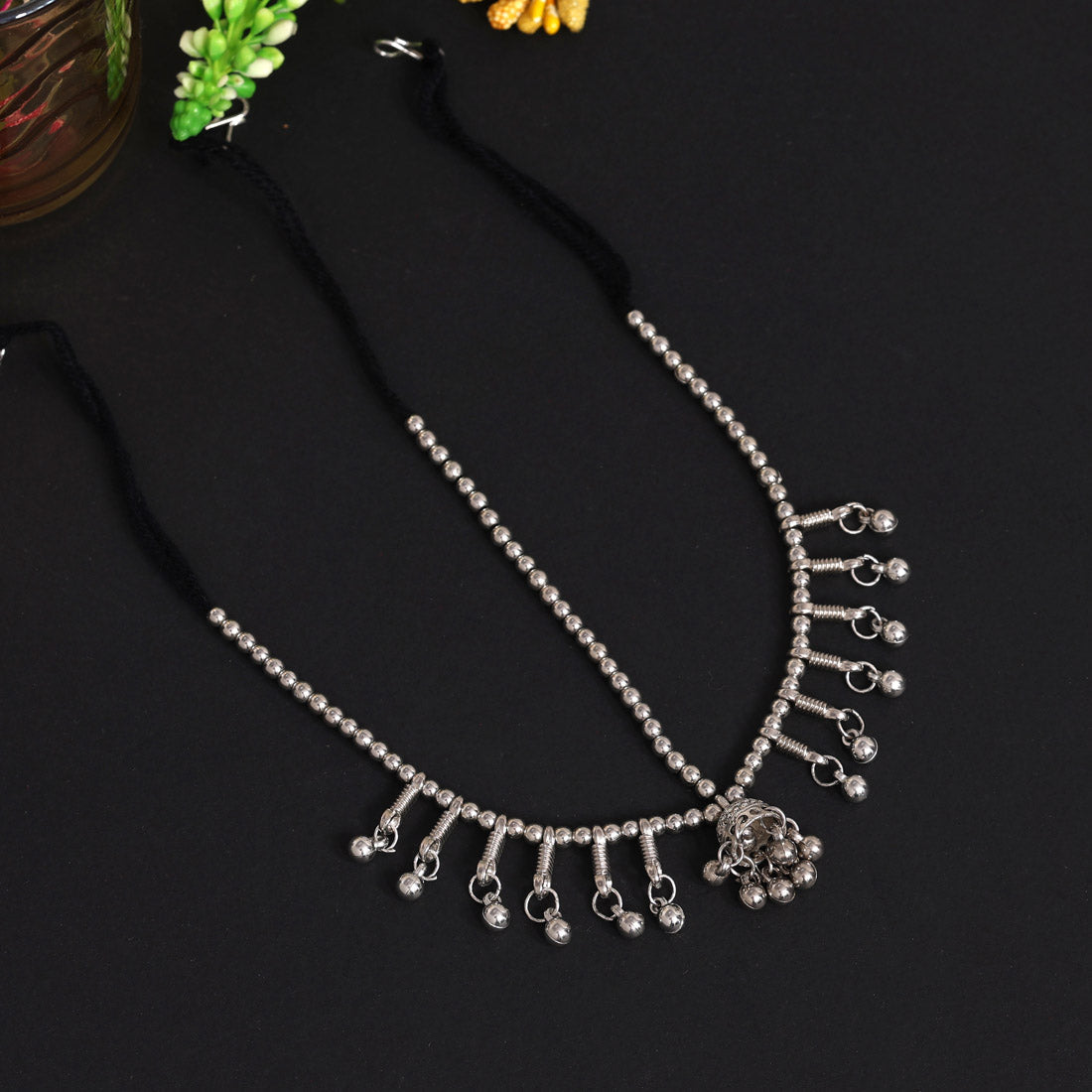 Silver Color Oxidised Matha Patti (MTP348SLV) - preyans.com