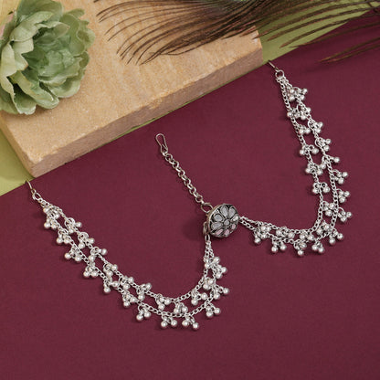 Silver Color Oxidised Matha Patti (MTP404SLV) - Preyans.com