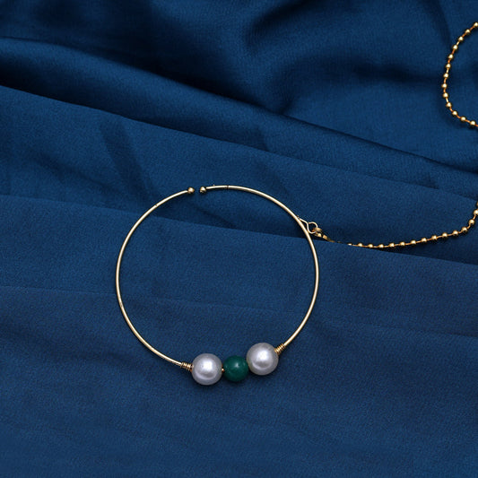 Green Color Nose Nath (NTH339GRN) - preyans.com