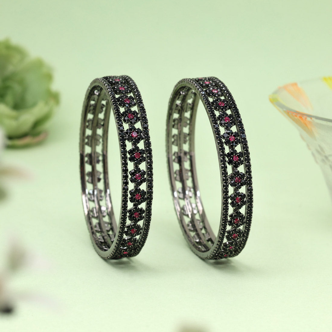 Rani Color 1 Pair Bangle (PLKB865RNI) - Preyans.com