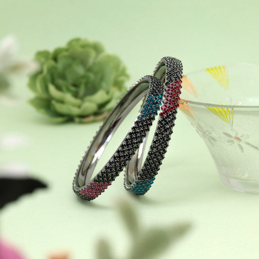 Multi Color 1 Pair Bangle (PLKB866MLT) - Preyans.com