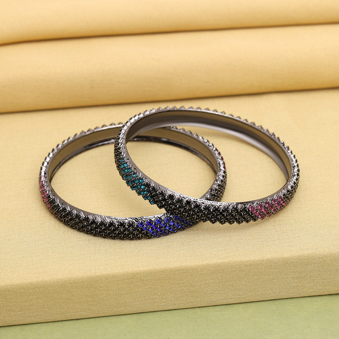 Multi Color 1 Pair Bangle (PLKB866MLT) Multi - Preyans.com