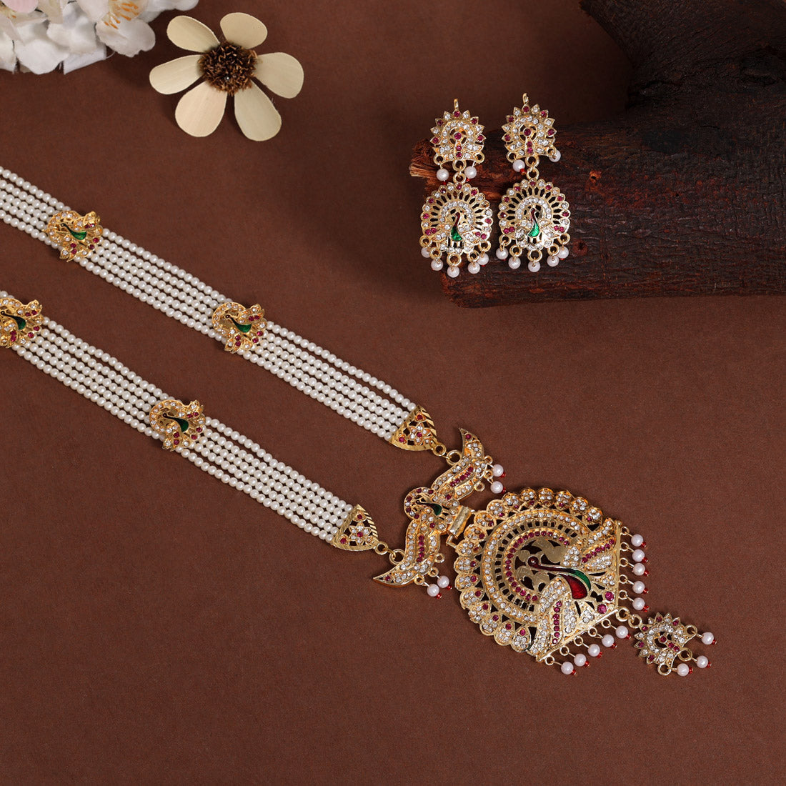 Rani Color Rajputi Jewellery Rani Haar (PN750RNI) - Preyans.com