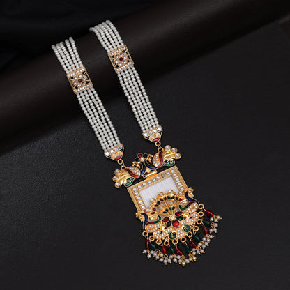 Multi Color Meena Work Rajputi Jewellery Rani Haar (PN786MLT) - Preyans.com