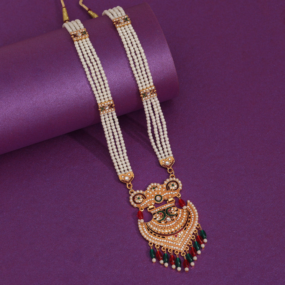 Multi Color Rajputi Jewellery Rani Haar (PN809MLT) - preyans.com