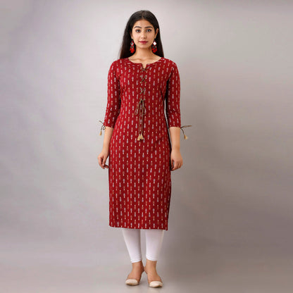 Maroon Color Straight Kurta (RK208MRN) Maroon - Preyans.com