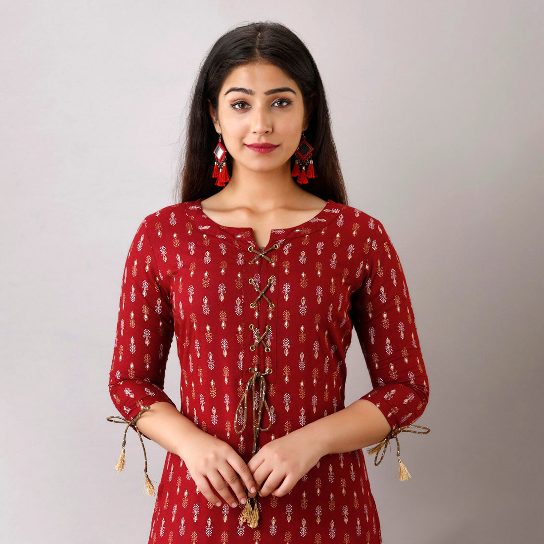 Maroon Color Straight Kurta (RK208MRN) - Preyans.com